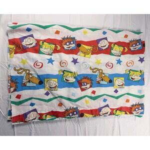 Vintage Nickelodeon Rugrats Flat Twin Bed Sheet SPRINGS 1997
